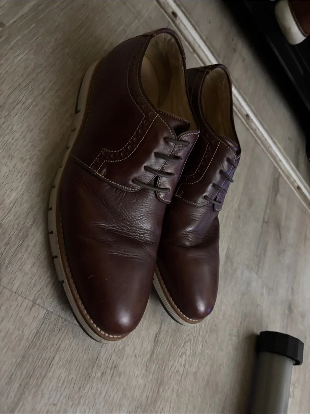 Johnston & Murphy Men's Burgundy Leather Derby Shoes